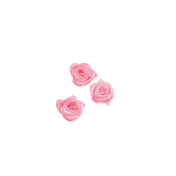 różyczki atłasowe różowe, małe różyczki