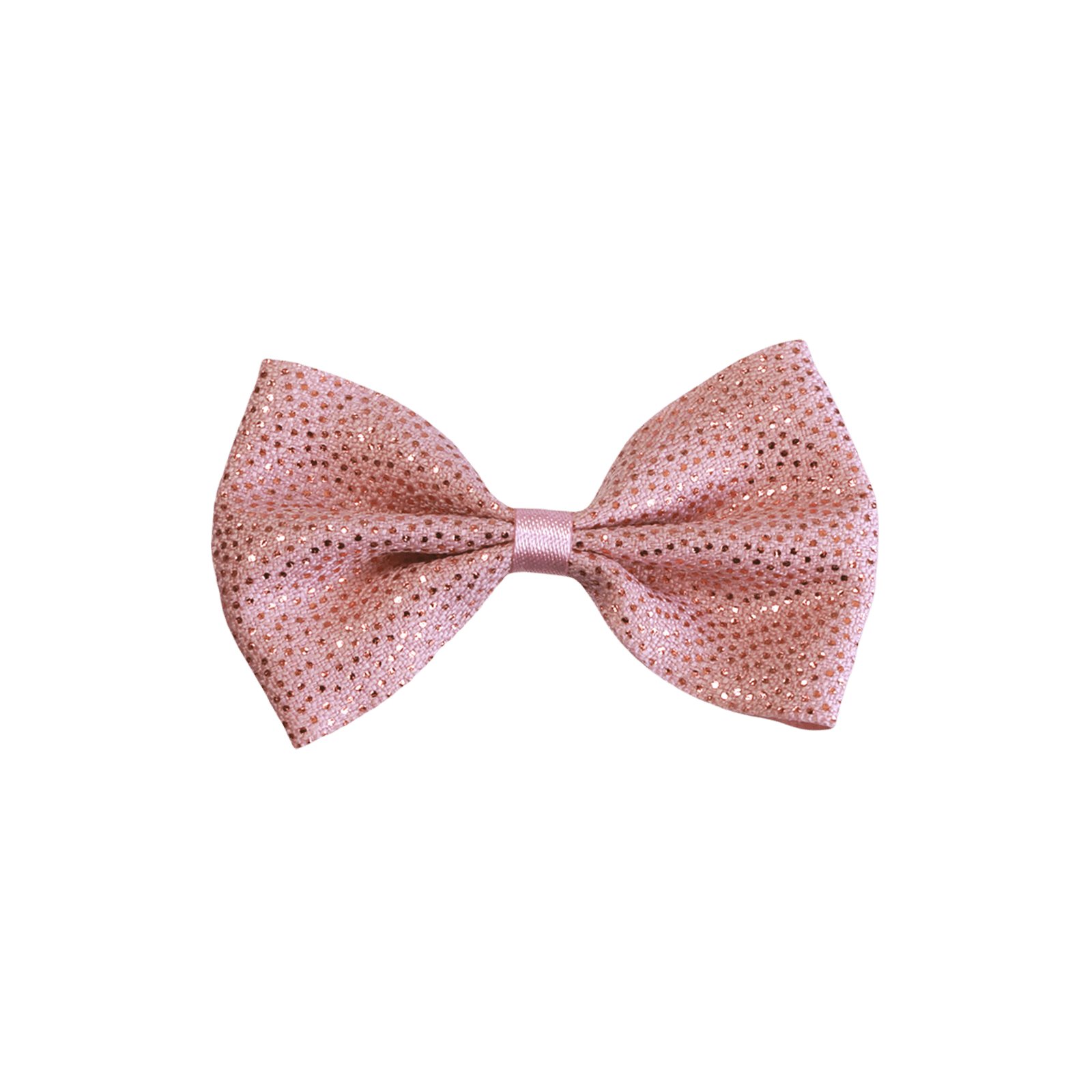 kokardka-krepa-368-6mm-pink kokardka różowa, różowej krepy , mieniące kropeczki
