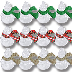 bałwanki z szalikiem na tasmie