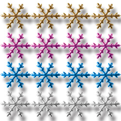 płatki śniegu na tasmie